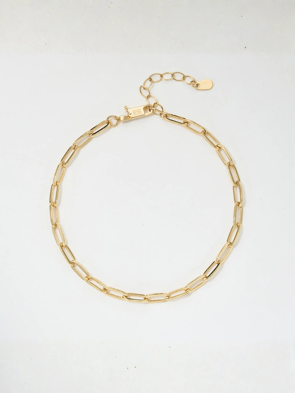 Classic Paperclip Link Chain Bracelet | 18K Yellow Gold
