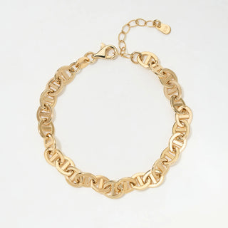 Large Anchor Chain Bracelet | 18K Yellow Gold