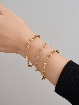 Industrial Link Bracelet | 18K Yellow Gold