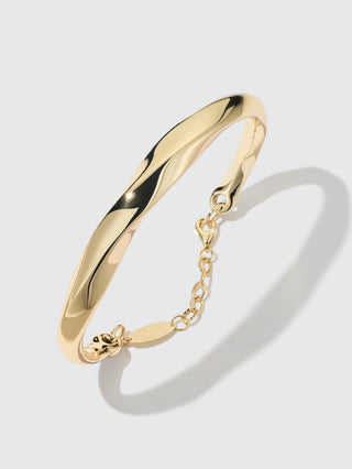 Twisted Bangle Bracelet | 18K Yellow Gold