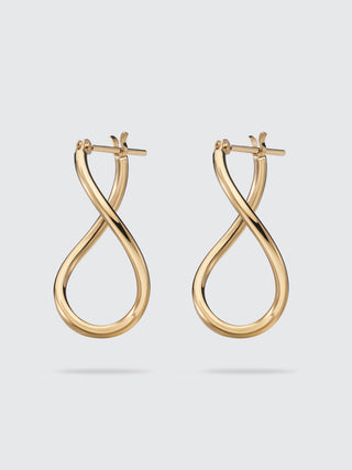 Twisted Teardrop Hoop Earrings | 18K Yellow Gold