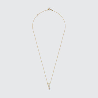 Heart Key Pendant Necklace | 18K Yellow Gold