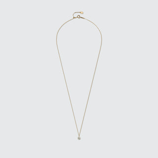 Diamond Adjustable Solitaire Necklace | 18K Yellow Gold