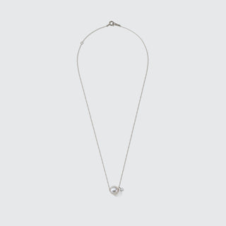 Japanese Aurora Ten-nyo Akoya Pearl Pendant Necklace | 18K White Gold