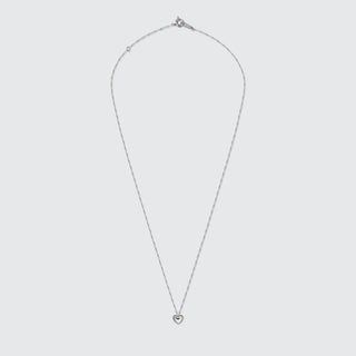 Petite Puff Small Heart Pendant Necklace | PT900 Platinum