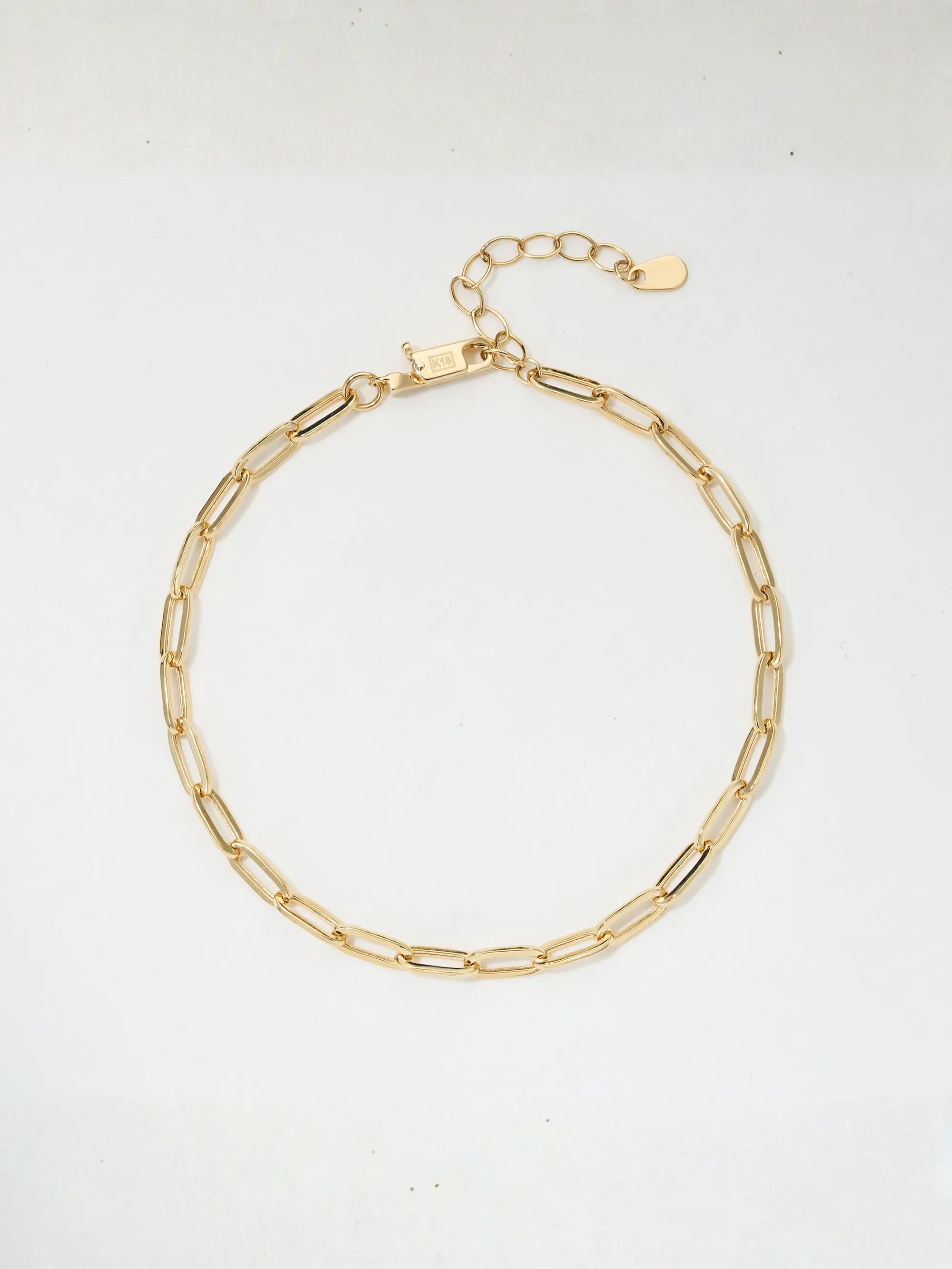 Classic Paperclip Link Chain Bracelet | 18K Yellow Gold Classic Paperclip Link Chain Bracelet | 18K Yellow Gold