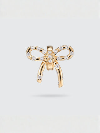 Diamond Bow Charm | 18K Yellow Gold