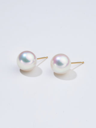 Akoya Pearl Stud Earrings | 18K Yellow Gold