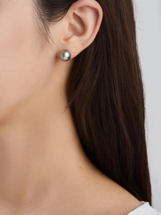 Tahitian Pearl Stud Earrings | PT900 Platinum